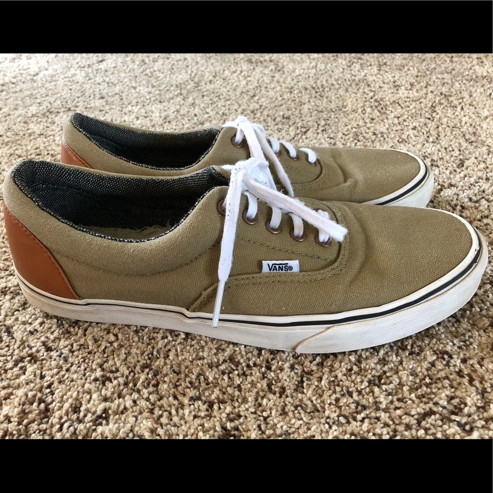 Vans Lace-Up Sneakers- Tan/Leather